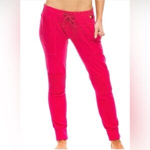 Aviator Nation Women's Moto Joggers-Dusty Pink